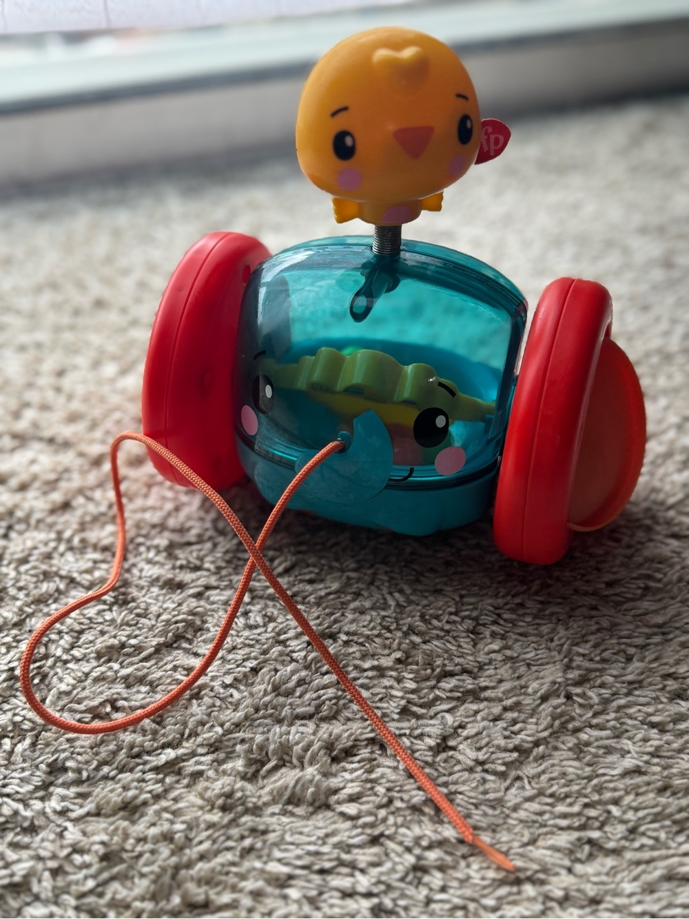 Fisher-Price Pull Along Popper Chick Toddler Toy Rattle Roller